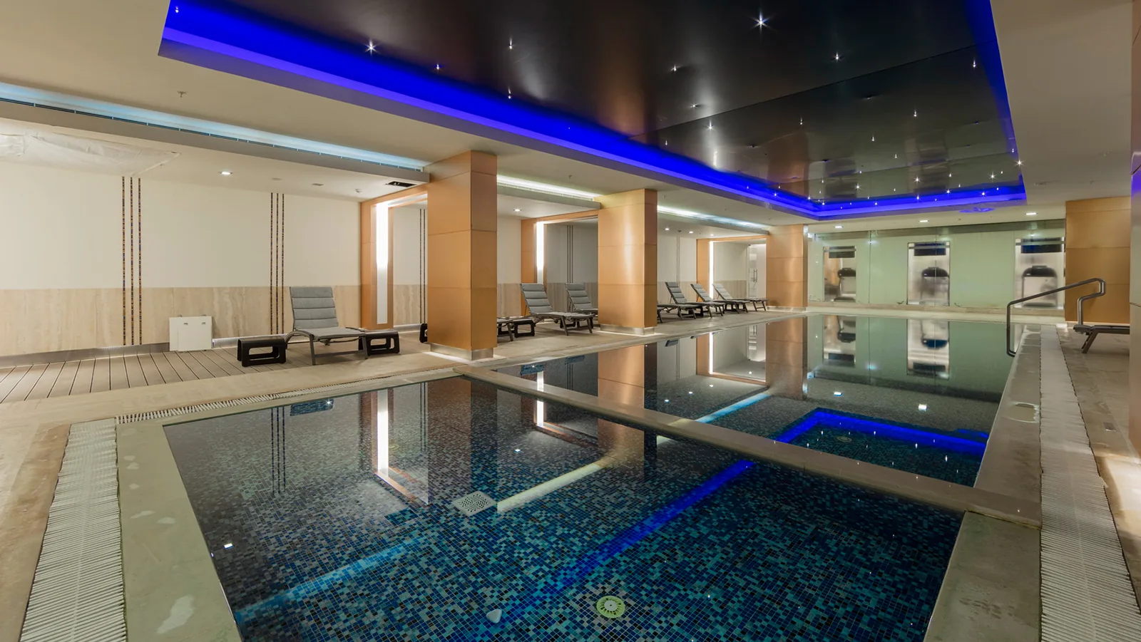 Indoor pool and spa area